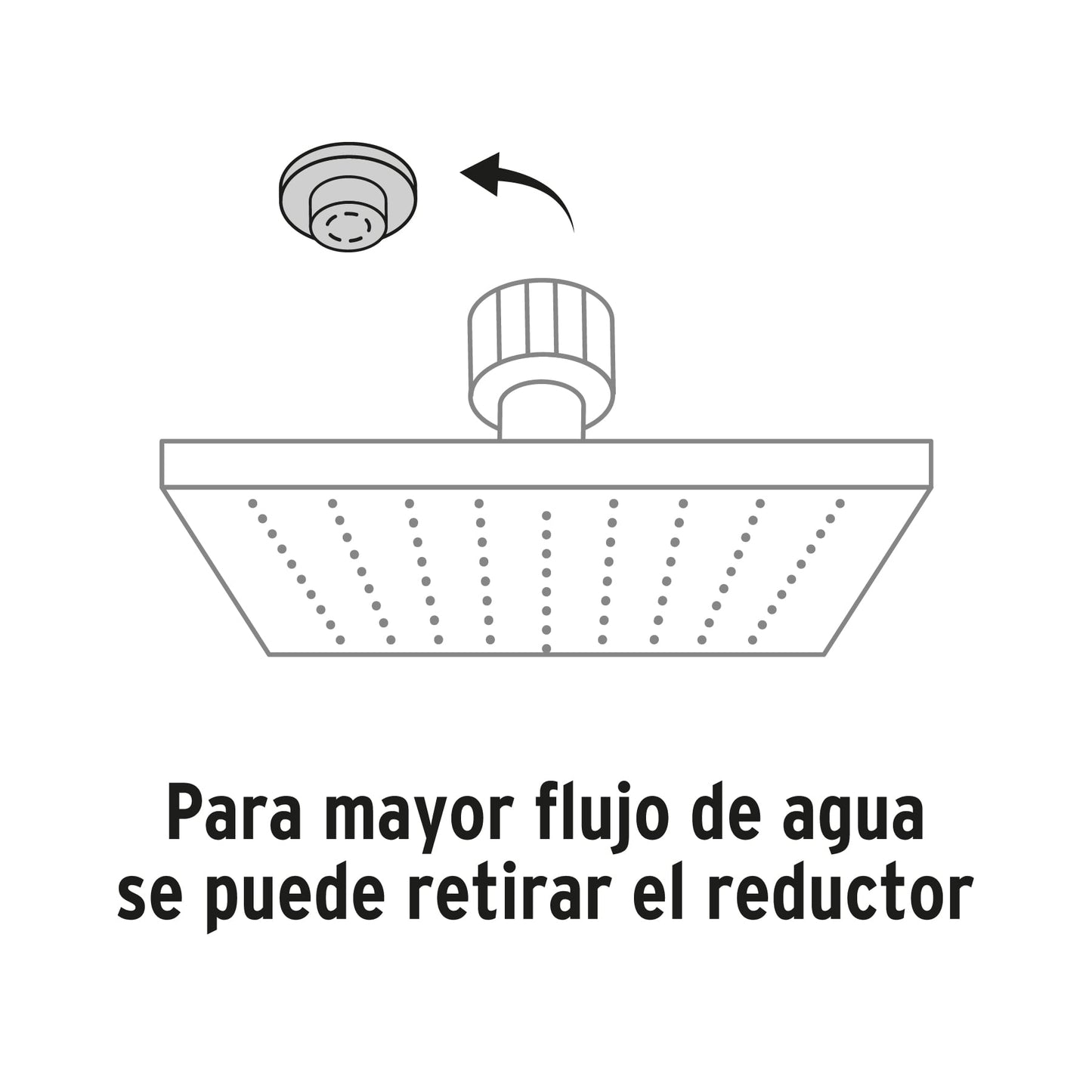 REGADERA ACERO INOXIDABLE, 8', CON BRAZO, SATINADO, RIVIERA