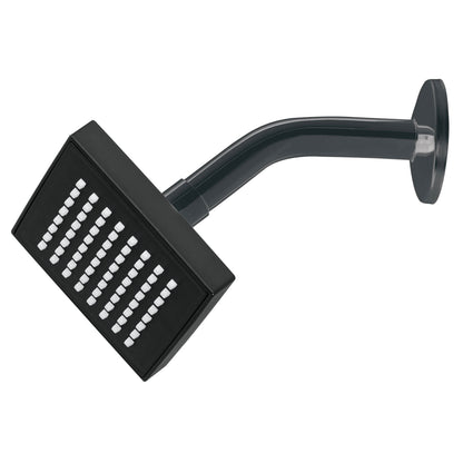 REGADERA CUADRADA 4" ACABADO NEGRO MATE CON BRAZO, FOSET 46744 N