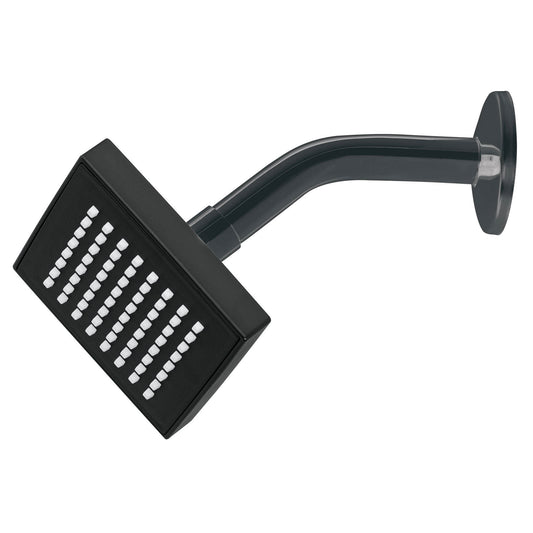 REGADERA CUADRADA 4" ACABADO NEGRO MATE CON BRAZO, FOSET 46744 N