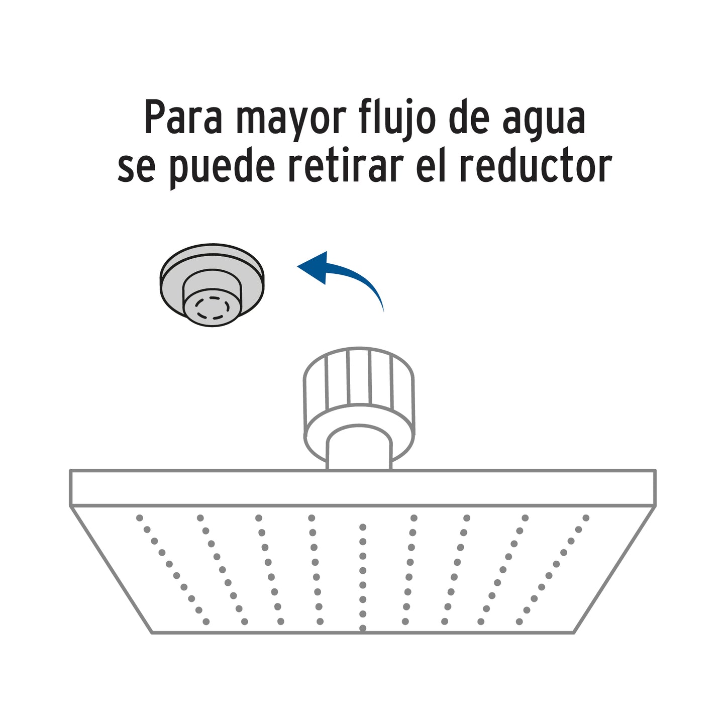 REGADERA CUADRADA 4" ACABADO NEGRO MATE CON BRAZO, FOSET 46744 N