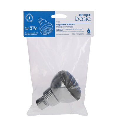 REGADERA CABEZA ABS, REDONDA 2-1/2', SIN BRAZO, BASIC 49412 P