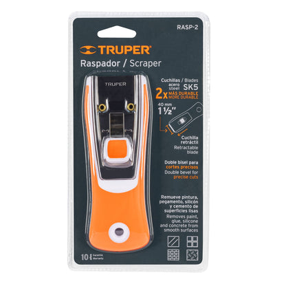 RASPADOR CON NAVAJA DE1-1/2", MANGO ERGONÓMICO, TRUPER 16951 *