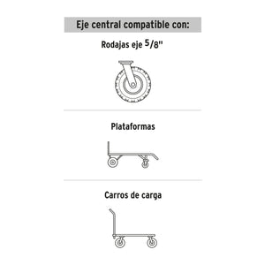 RUEDA PARA DIABLO 5" UN BALERO 45478 P