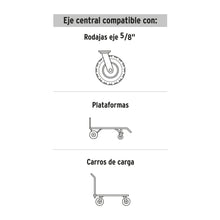 Cargar imagen en el visor de la galería, RUEDA PARA DIABLO 9&quot; DOBLE BALERO 45487 P
