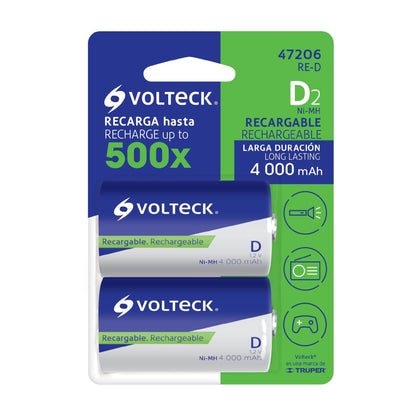 PILAS RECARGABLES D  47206 P