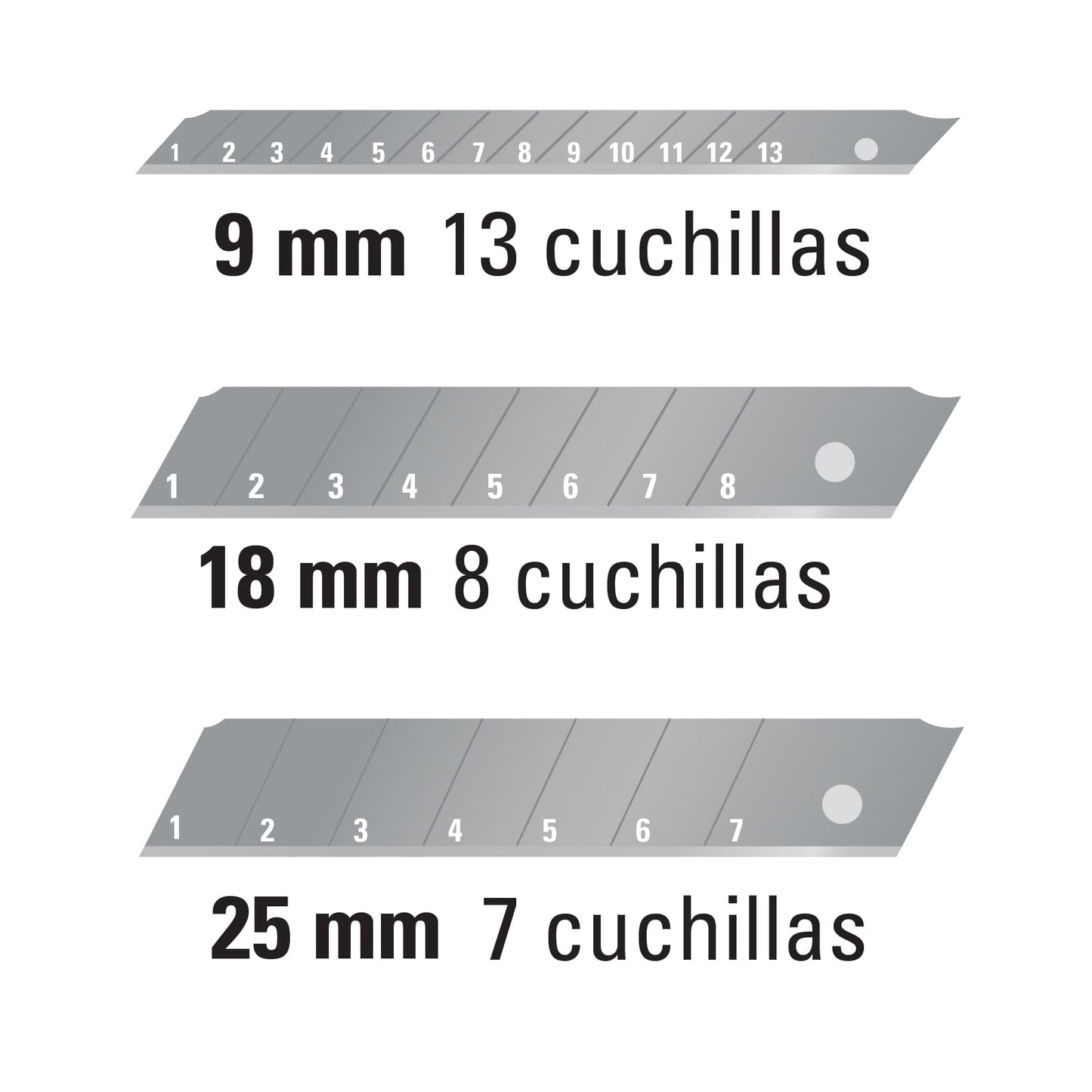 NAVAJAS DE REPUESTO PARA CUTTERS RETRACTILES