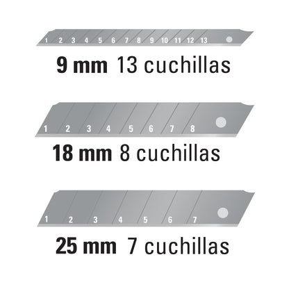 NAVAJAS DE REPUESTO PARA CUTTERS RETRACTILES