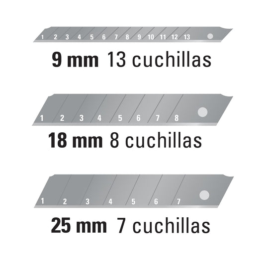 NAVAJAS DE REPUESTO PARA CUTTERS RETRACTILES