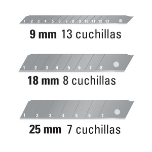 NAVAJAS DE REPUESTO PARA CUTTERS RETRACTILES