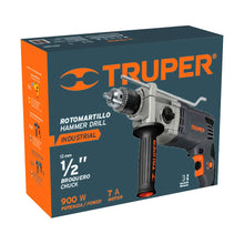 Cargar imagen en el visor de la galería, ROTOMARTILLO 1/2&quot;, 900 W, TRUPER INDUSTRIAL 19324 P
