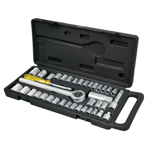 JUEGO DE 1/4" y 3/8" PARA MECÀNICO, 39 PIEZAS PRETUL 24220 N