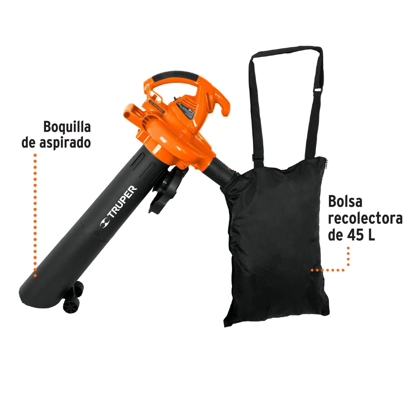 SOPLADORA/ASPIRADORA ELÉCTRICA 1,440W, CON BOLSA RECOLECTORA 18146 N