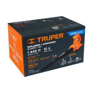 SOPLADORA/ASPIRADORA ELÉCTRICA 1,440W, CON BOLSA RECOLECTORA 18146 N