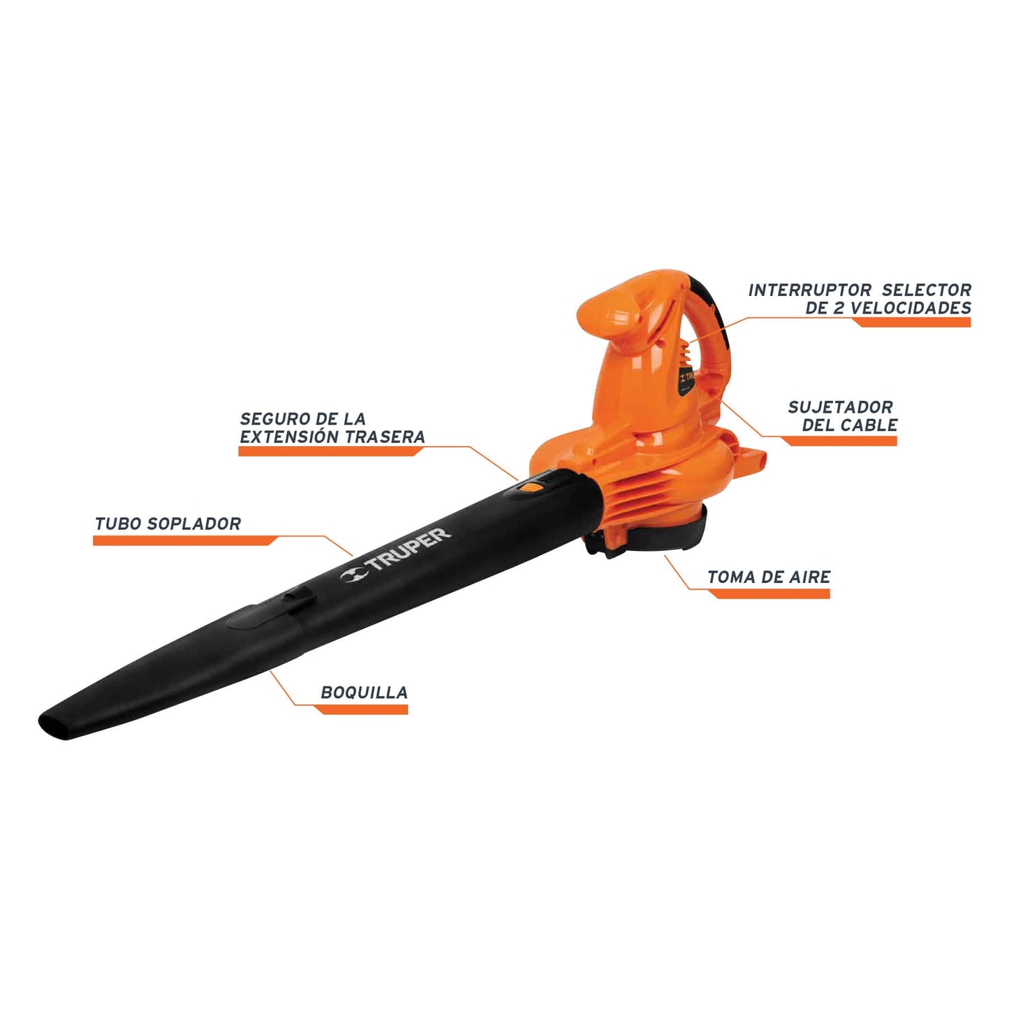 SOPLADORA/ASPIRADORA ELÉCTRICA 1,440W, CON BOLSA RECOLECTORA 18146 N