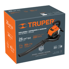 Cargar imagen en el visor de la galería, SOPLADORA/ASPIRADORA CON MOTOR DE 26 CC, A GASOLINA TRUPER  13047 P
