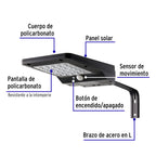 LUMINARIO SUBURBANO DE LED 4 W CON PANEL SOLAR, VOLTECK 46956 P
