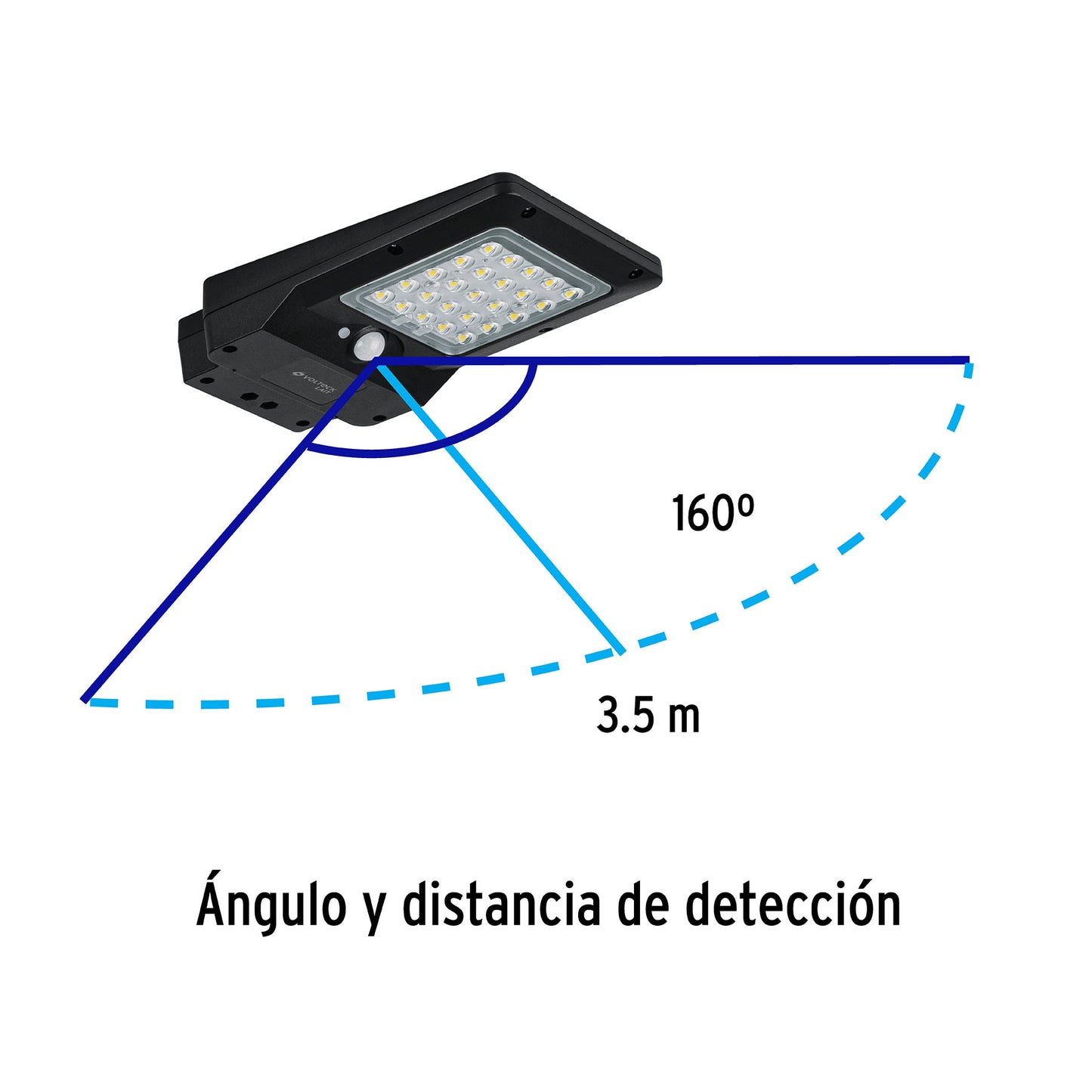 LUMINARIO SUBURBANO DE LED 4 W CON PANEL SOLAR, VOLTECK 46956 P