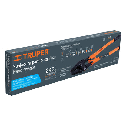 SUAJADORA 24" PARA CASQUILLOS CON CORTADOR DE CABLE, TRUPER 102487 N