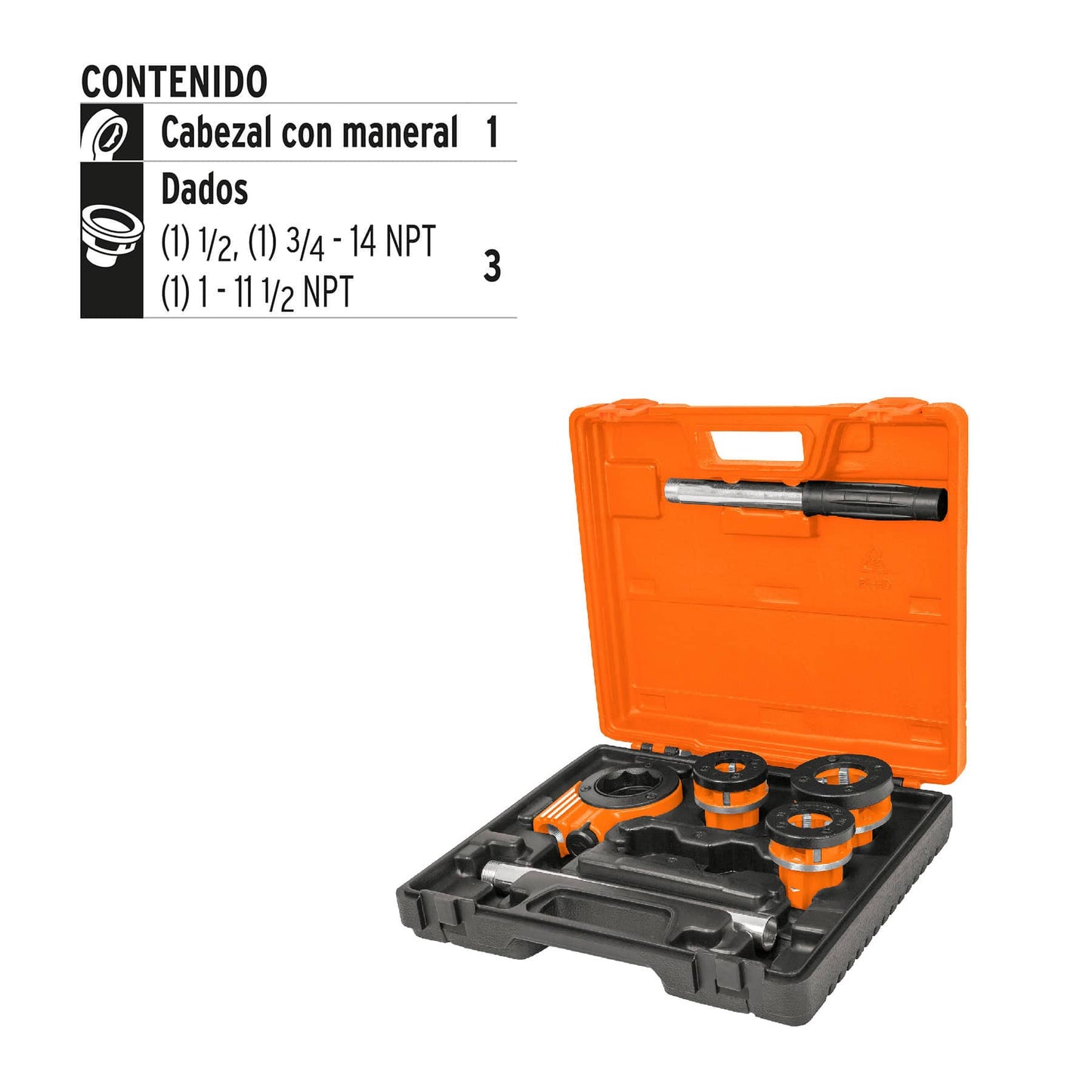 JUEGO DE 4 TARRAJAS PARA TUBO 13070 *