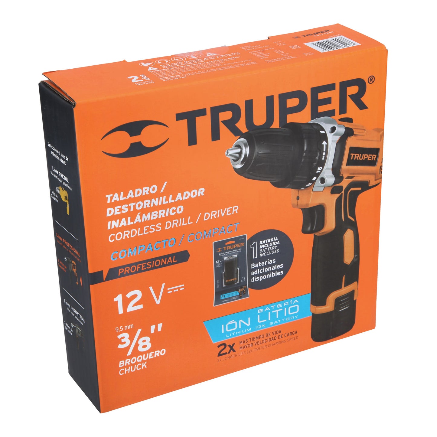 TALADRO INALAMBRICO 12V 3/8 18653 *