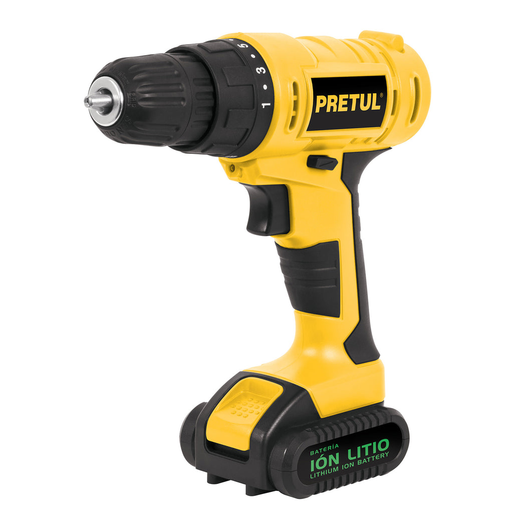 TALADRO INALÁMBRICO, BATERÍA ION LITIO 12 V PRETUL 29975 *