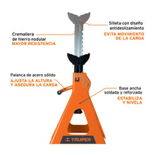 Cargar imagen en el visor de la galería, TORRES PARA AUTO/CAMIONETA, 6 TON, 2 PIEZAS 14845 N
