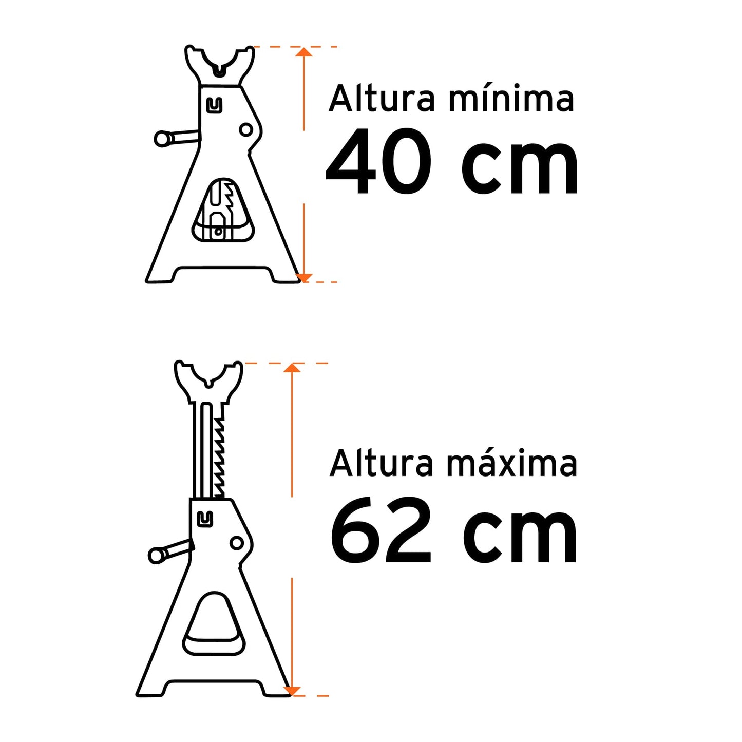 TORRES PARA AUTO/CAMIONETA, 6 TON, 2 PIEZAS 14845 N