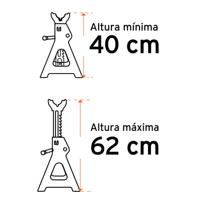 TORRES PARA AUTO/CAMIONETA, 6 TON, 2 PIEZAS 14845 N