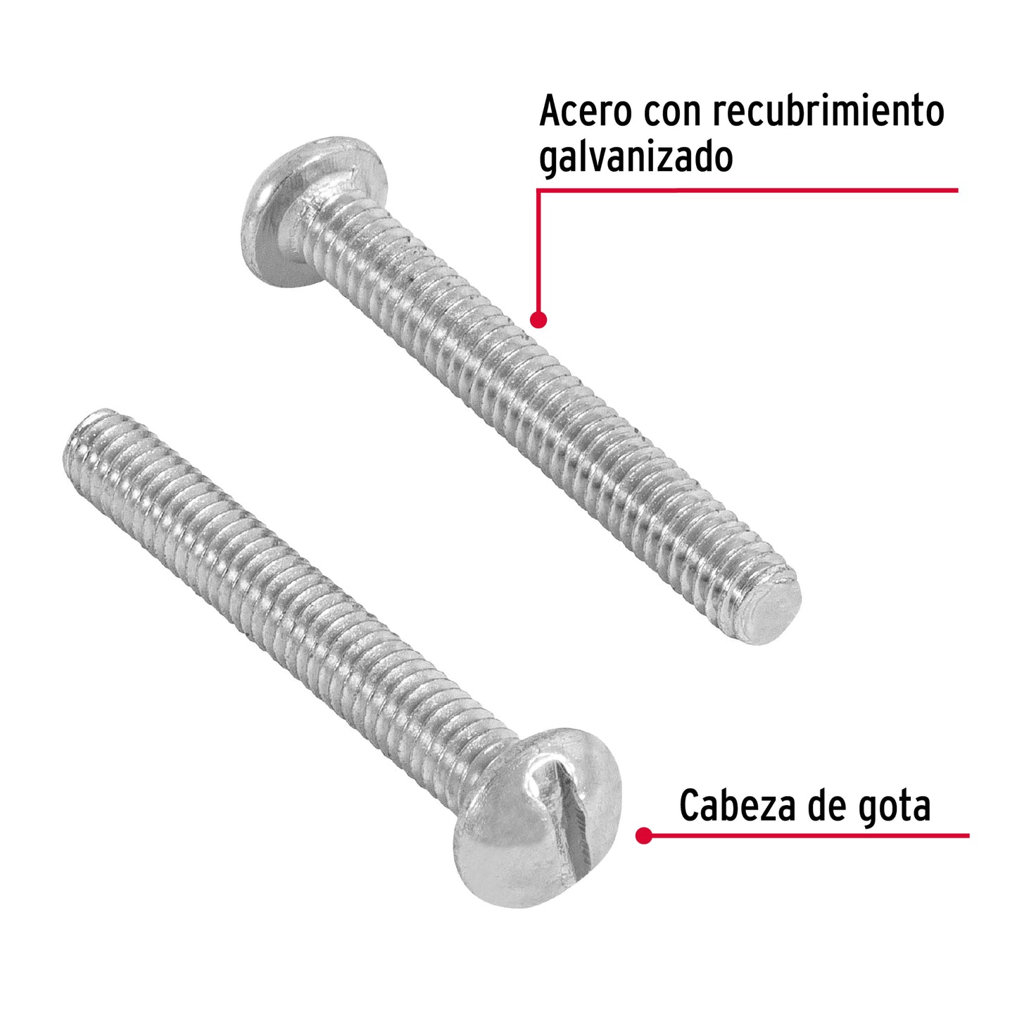 BOLSA CON 250 TORNILLOS 5/32' X 1-1/4' TIPO ESTUFA, FIERO 44610 N