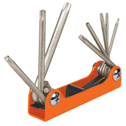 JUEGO DE LLAVES TORX, 8 PIEZAS, TIPO NAVAJA, CUERPO LÁMINA 15569 *