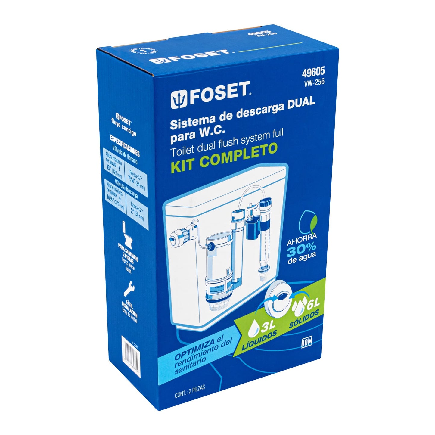 JUEGO DE ACCESORIOS PARA WC, CON SISTEMA DUO 49605 N