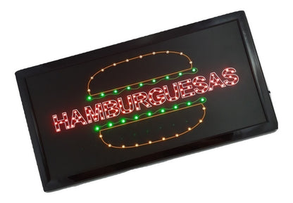 LETRERO LUMINOSO HAMBURGUESAS 246-413 P
