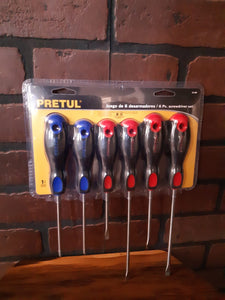 JUEGO DE DESARMADORES, 6 PIEZAS, MANGO COMFORT GRIP 20220 N