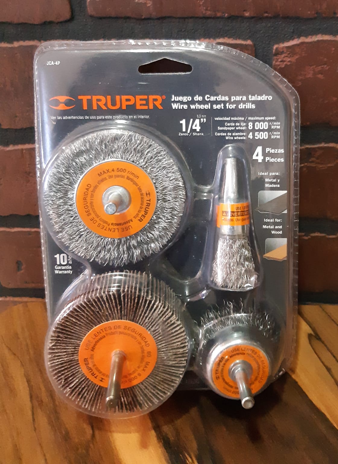 JUEGO DE CARDAS, 4 PIEZAS PARA TALADROCOD 11577 *