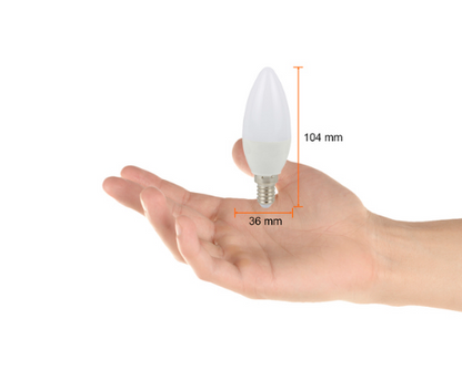 FOCO LED, TIPO VELA, 4 W, LUZ DE DIA, BASE E14