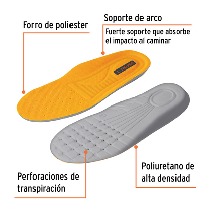 BOLSA DE PLANTILLAS TALLA 27 DE POLIURETANO P/ZAPATO 17542 *