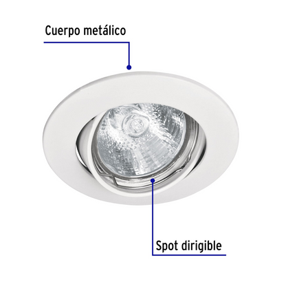 LUMINARIO REDONDO BLANCO SPOT DIRIGIBLE, LAMPARA NO INCLUIDA 46615 N