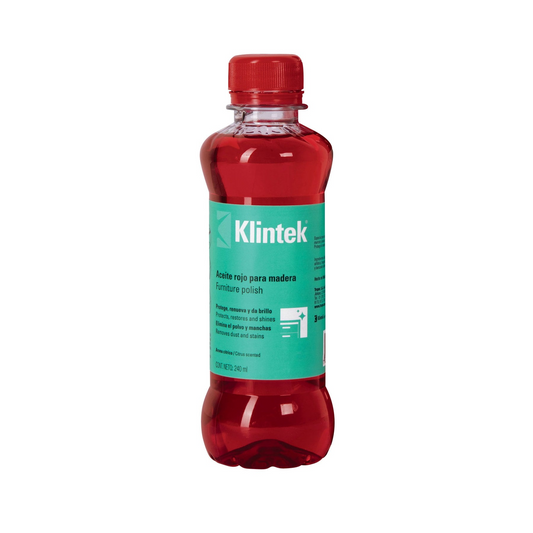 ACEITE ROJO PARA MUEBLES, 240 ML, KLINTEK 57070 *
