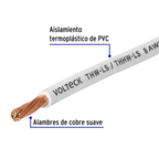 ROLLO DE 100 M DE CABLE THHW-LS #8 AWG BLANCO, VOLTECK 46054 *