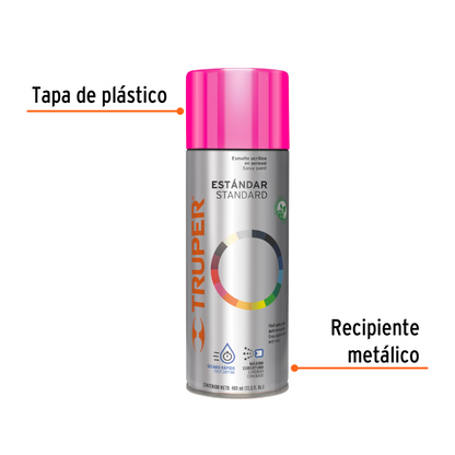 PINTURA EN AEROSOL, ROSA MEXICANO, 400 ML,TRUPER 102804 N