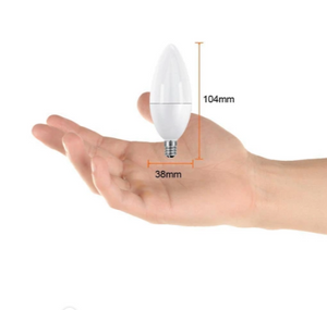 FOCO LED, TIPO VELA, 4W, LUZ DE DIA, BASE E12